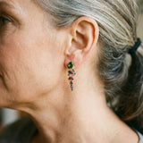 Kuldne Kõrvarõngad Mitmevärviliste Zirkonitega